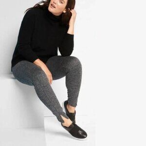 Athleta Grey Herringbone Mercer Ankle Slit Tight | XS